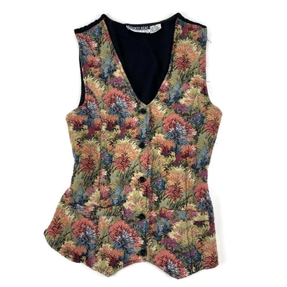 County Seat Nuovo Womens Vest Tan Red Blue Medium